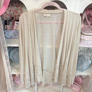 Anthropologie Cream Women's Cardigan